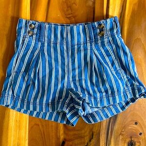 American Eagle High Waist Pinstriped Shorts Size 00